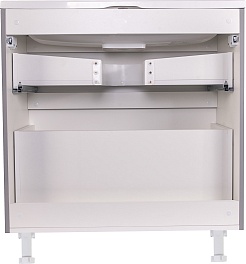 Style Line Мебель для ванной Бергамо Мини 80 серая Люкс антискрейтч Plus – фотография-5